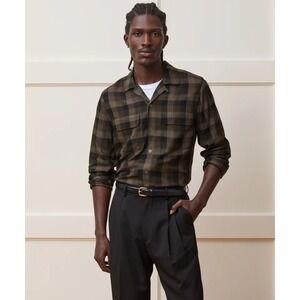 Todd Snyder Rayon Field Shirt in Espresso Bean Men Medium Classic Fit NWT $170